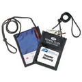 420D Polyester 5 Function Trade Show Badge Holder and Neck Wallet (Overseas Production)